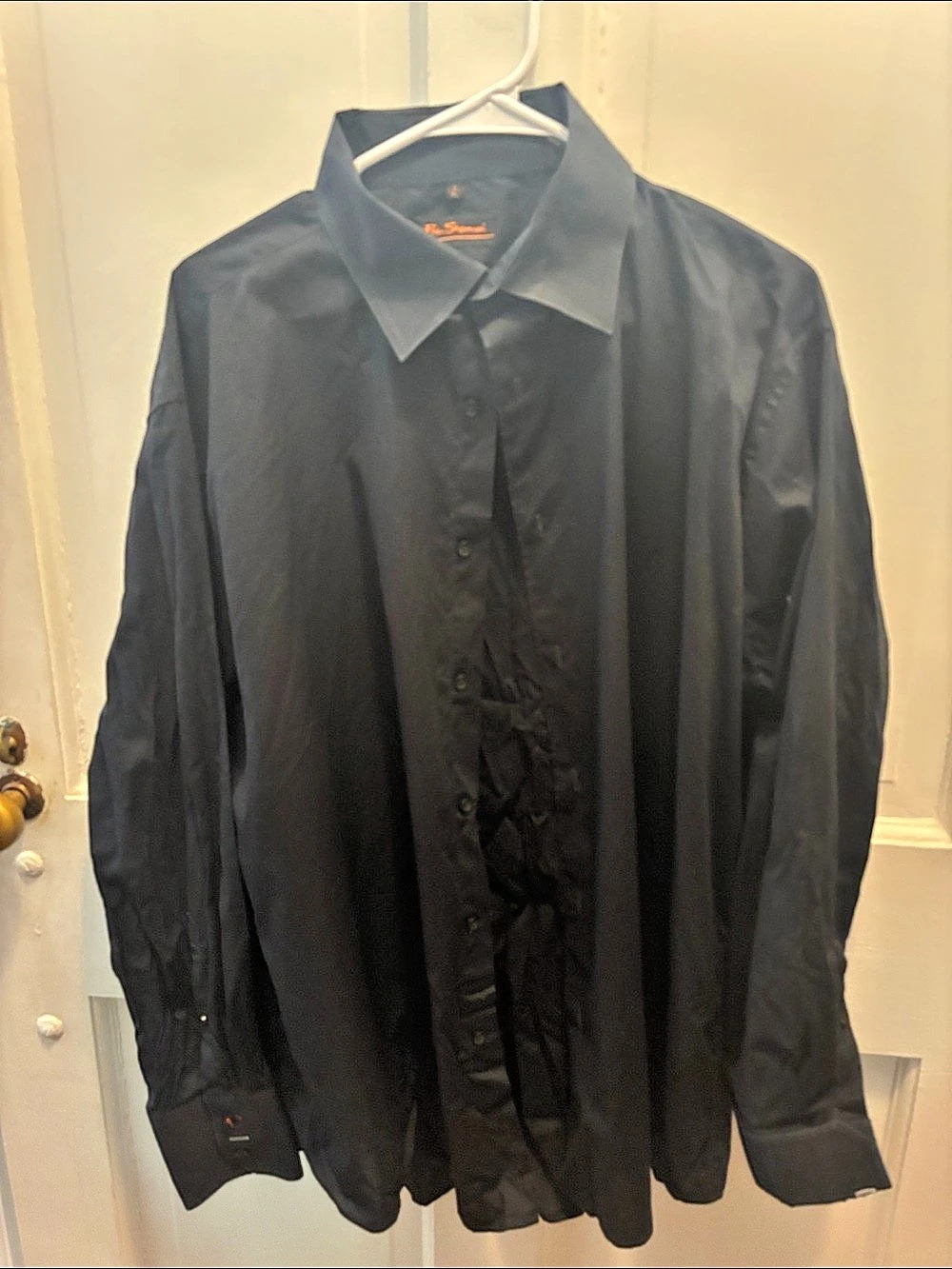 Ben Sherman Long Sleeve Signature Oxford Shirt Black Cotton Good Condition